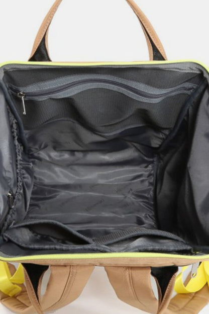 Himawari Contrast Waterproof Backpack Bag with Reinforced Edges - Love Salve