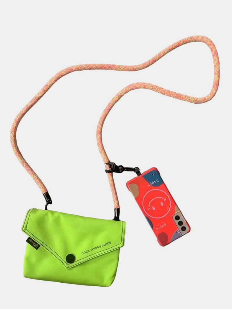 Himawari Solid Color Envelope Shape Crossbody Bag with Removable Strap - Love Salve 