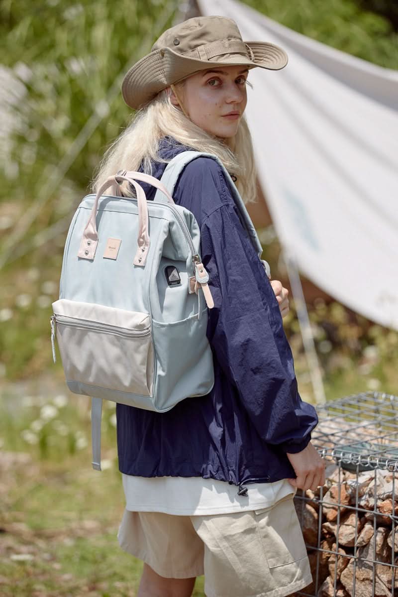 Himawari Water Resistant Canvas Backpack Bag with Side Pockets - Love Salve