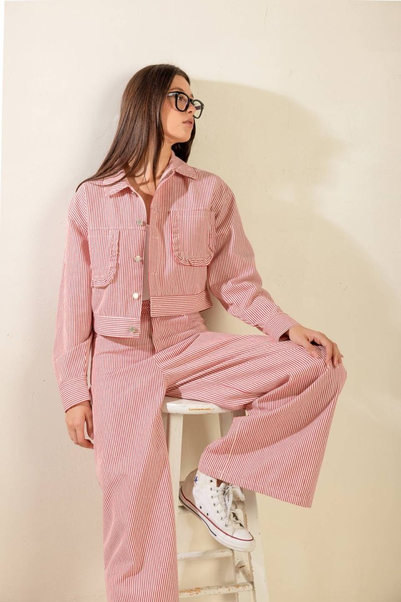 HONESTLY LOVE YOU TWILL CROP JACKET - Love Salve