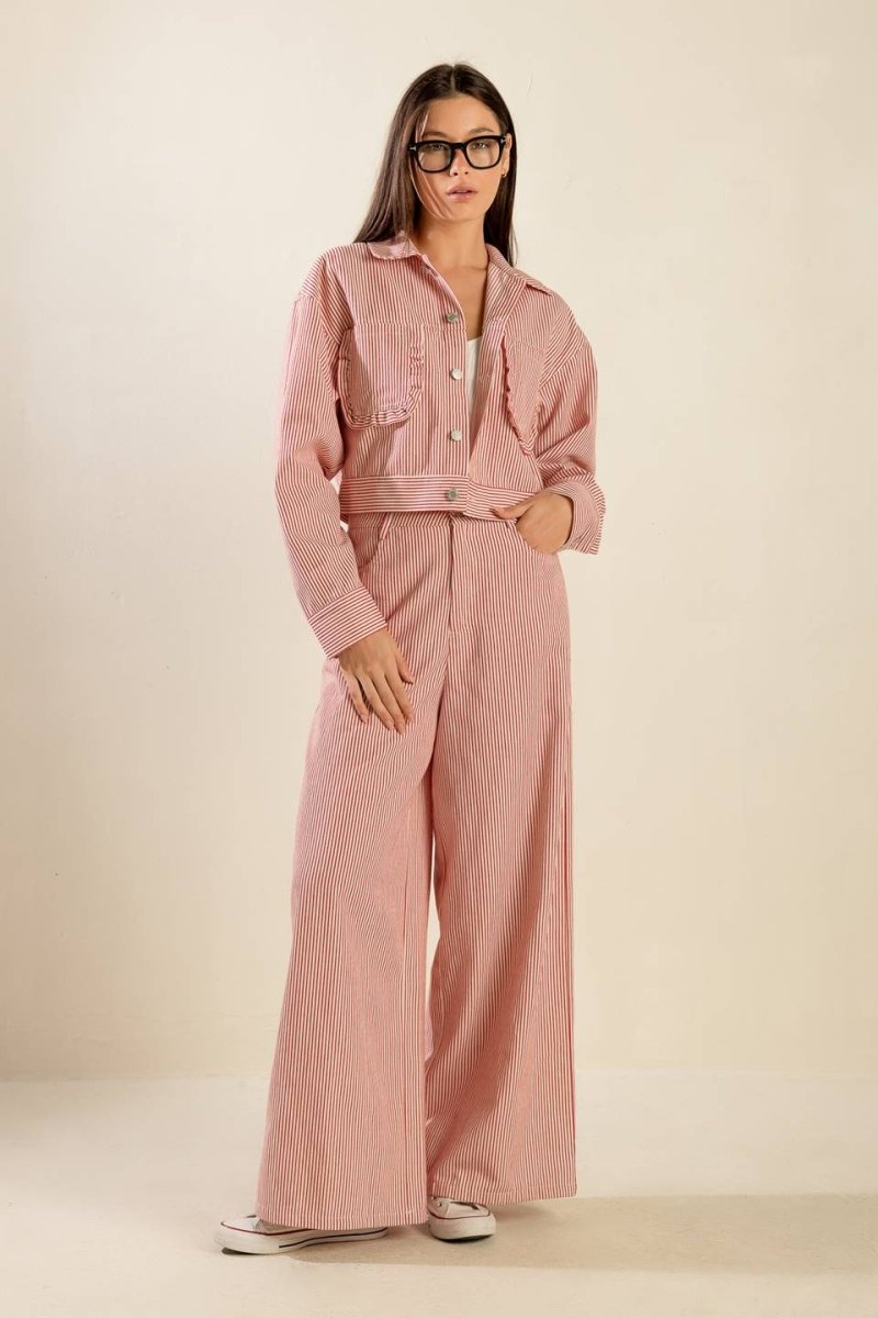 HONESTLY LOVE YOU TWILL CROP JACKET - Love Salve