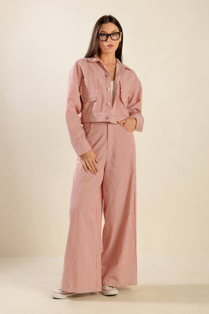 HONESTLY LOVE YOU TWILL CROP JACKET - Love Salve