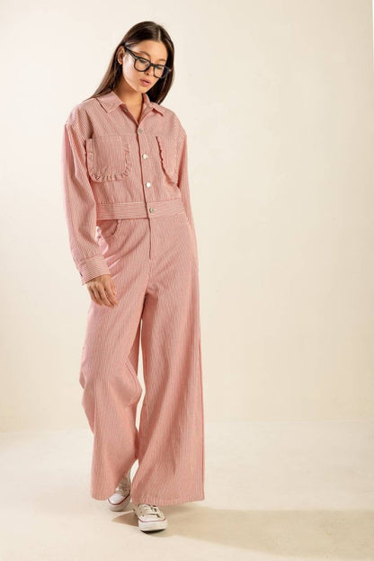 HONESTLY LOVE YOU TWILL CROP JACKET - Love Salve