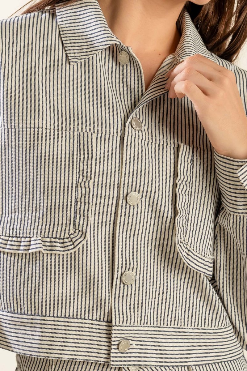 HONESTLY LOVE YOU TWILL CROP JACKET - Love Salve