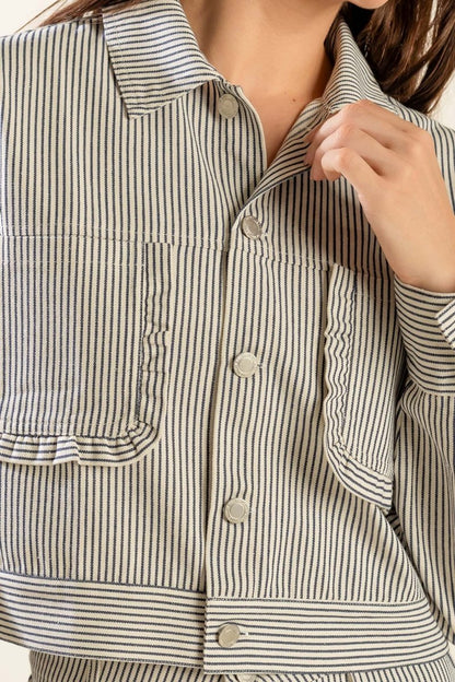 HONESTLY LOVE YOU TWILL CROP JACKET - Love Salve