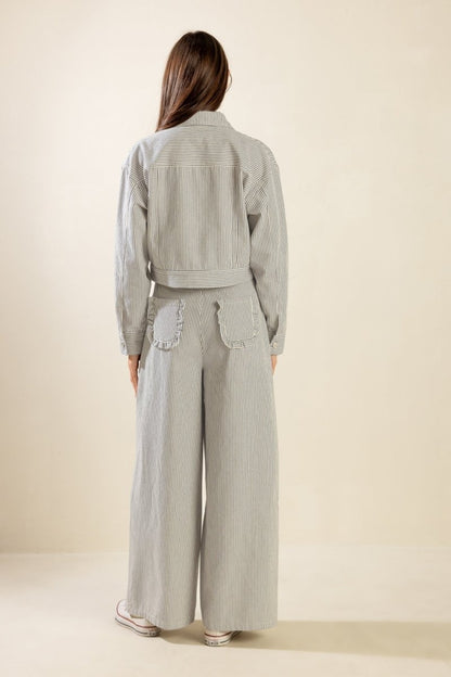HONESTLY LOVE YOU TWILL CROP JACKET - Love Salve