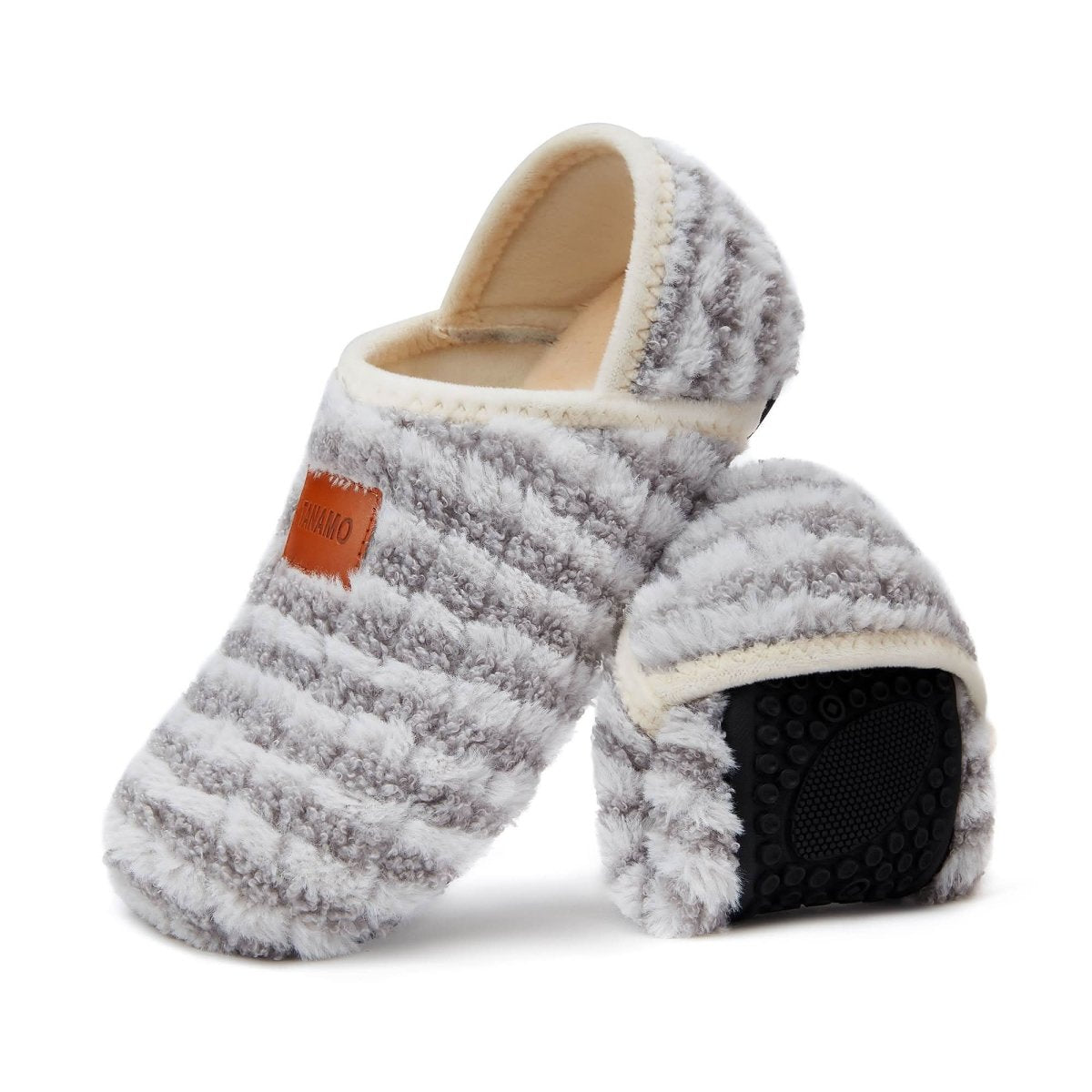 House Slippers for Women Men Indoor Barefoot Slippers Socks Furry Slip on House Shoes Cozy Comfy Slippers for Home Bedroom Travel Yoga - Love Salve 