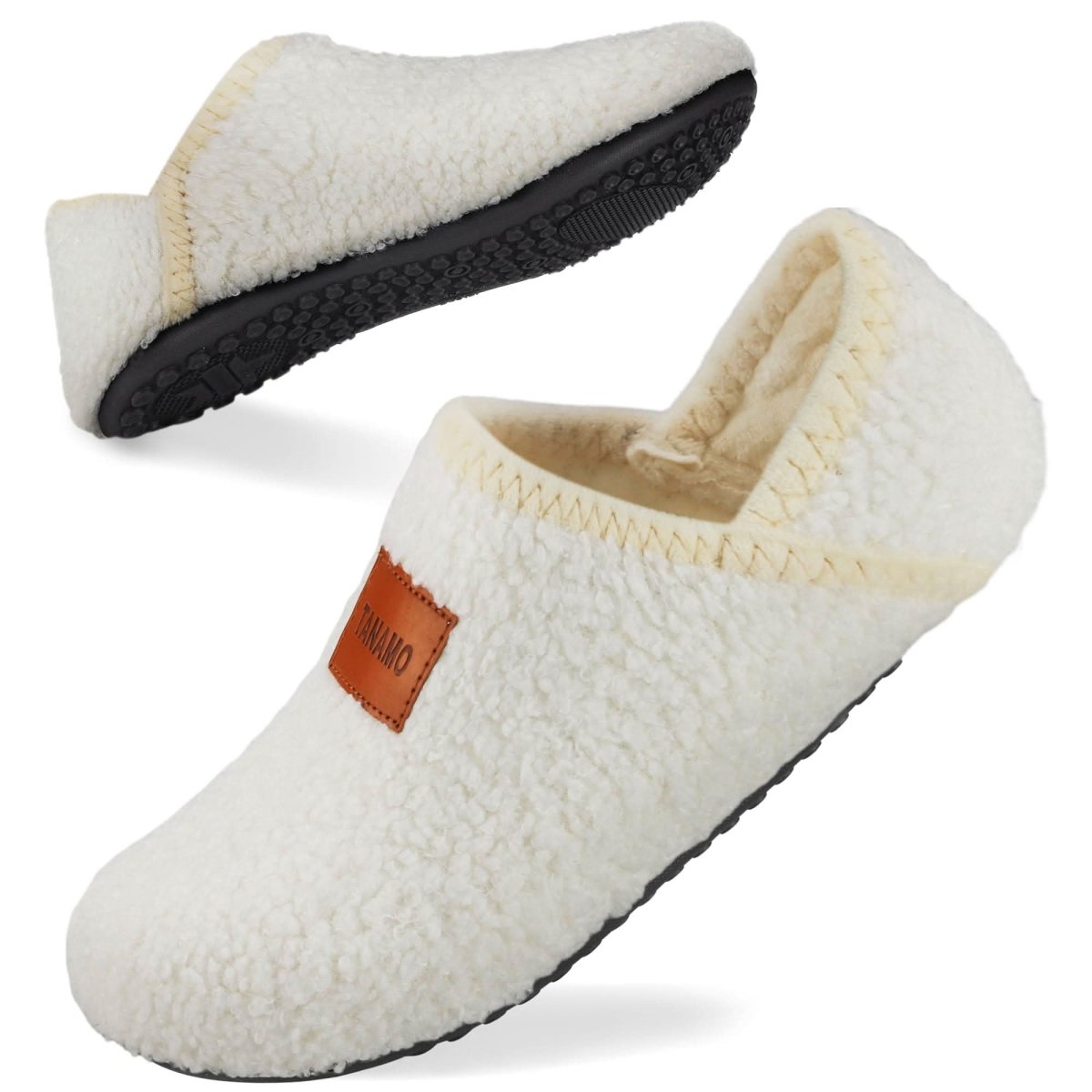 House Slippers for Women Men Indoor Barefoot Slippers Socks Furry Slip on House Shoes Cozy Comfy Slippers for Home Bedroom Travel Yoga - Love Salve 