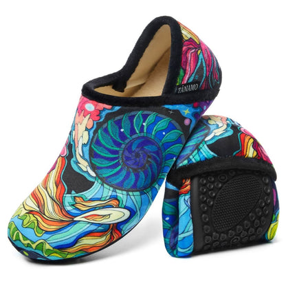 House Slippers for Women Men Indoor Barefoot Slippers Socks Furry Slip on House Shoes Cozy Comfy Slippers for Home Bedroom Travel Yoga - Love Salve 