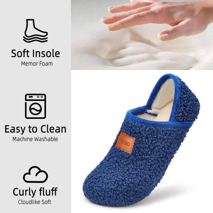 House Slippers for Women Men Indoor Barefoot Slippers Socks Furry Slip on House Shoes Cozy Comfy Slippers for Home Bedroom Travel Yoga - Love Salve 