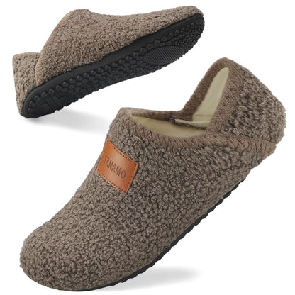House Slippers for Women Men Indoor Barefoot Slippers Socks Furry Slip on House Shoes Cozy Comfy Slippers for Home Bedroom Travel Yoga - Love Salve 