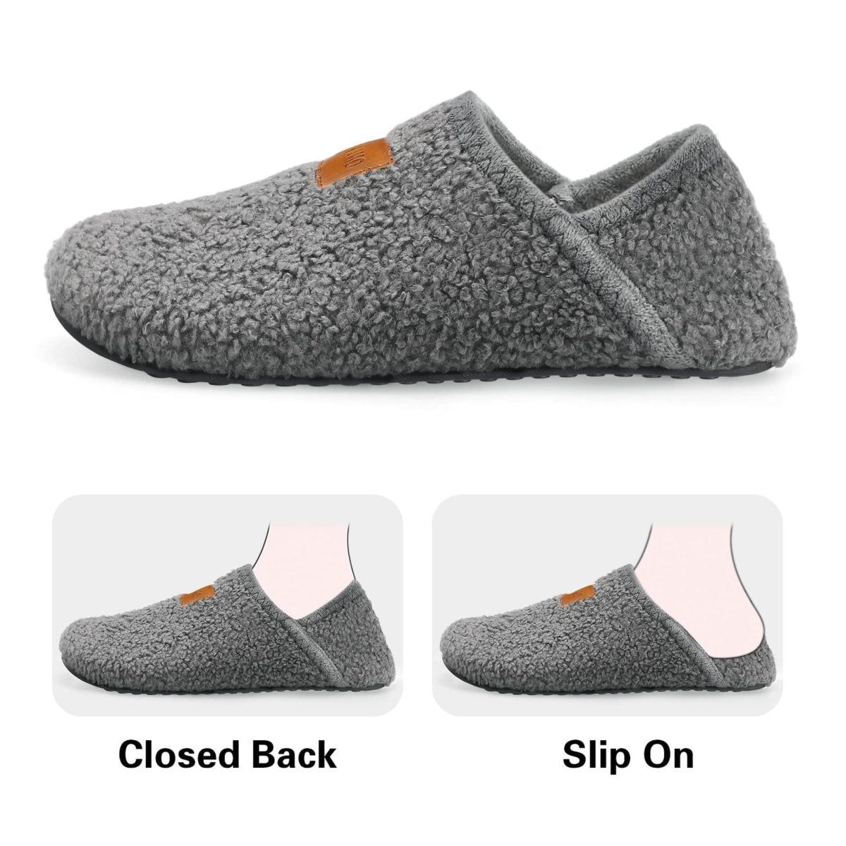 House Slippers for Women Men Indoor Barefoot Slippers Socks Furry Slip on House Shoes Cozy Comfy Slippers for Home Bedroom Travel Yoga - Love Salve 