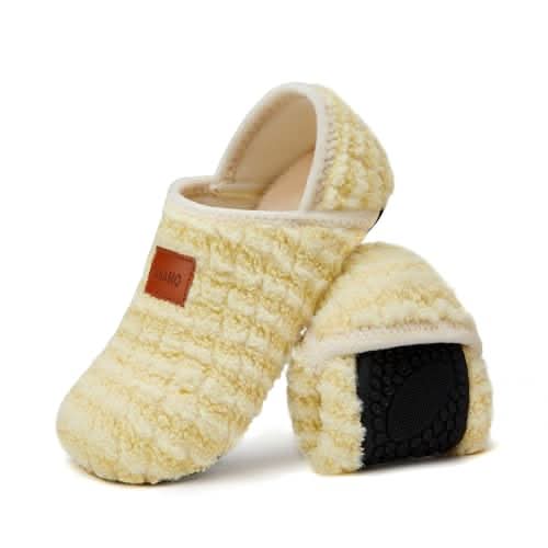 House Slippers for Women Men Indoor Barefoot Slippers Socks Furry Slip on House Shoes Cozy Comfy Slippers for Home Bedroom Travel Yoga - Love Salve 