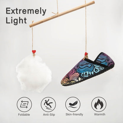 House Slippers for Women Men Indoor Barefoot Slippers Socks Furry Slip on House Shoes Cozy Comfy Slippers for Home Bedroom Travel Yoga - Love Salve 