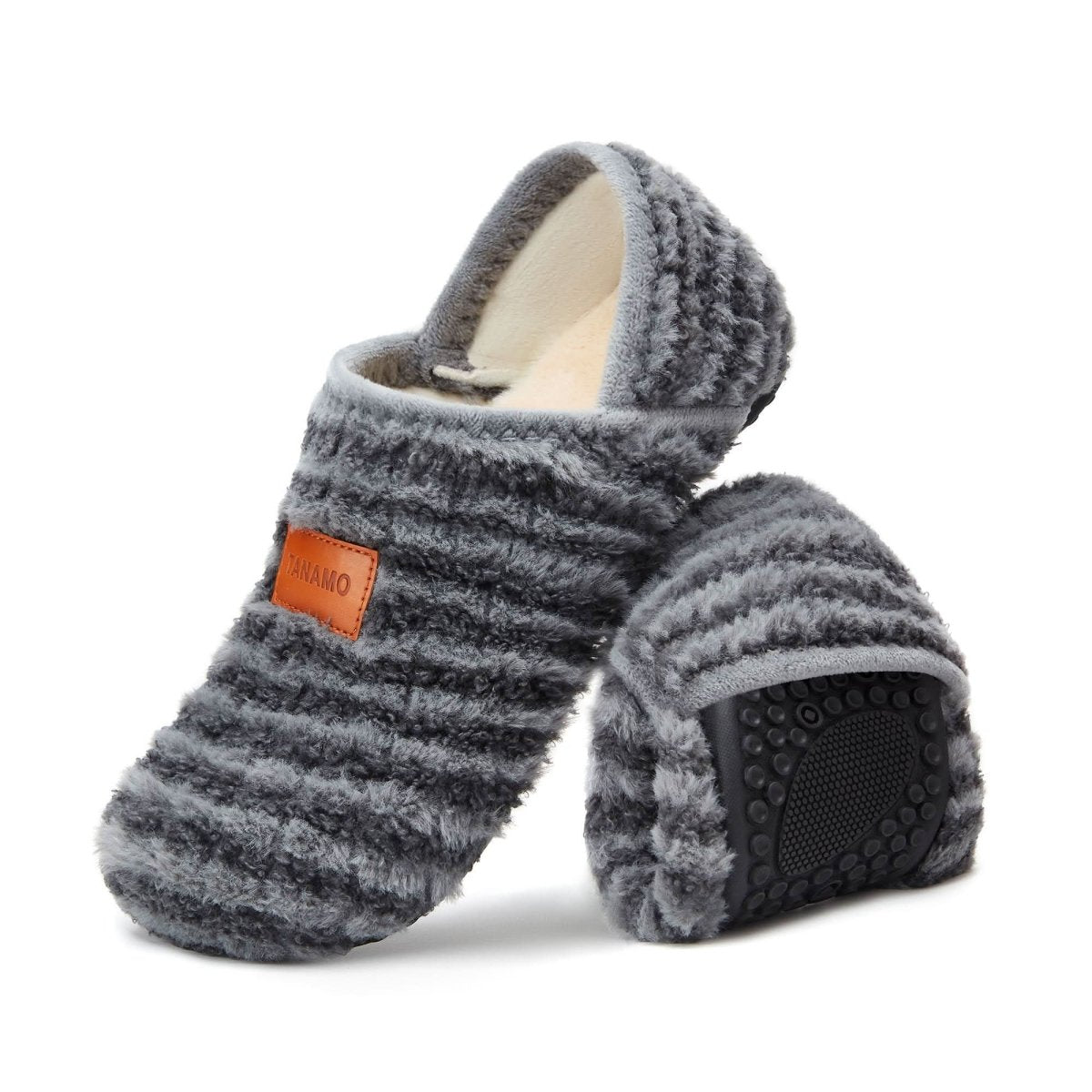 House Slippers for Women Men Indoor Barefoot Slippers Socks Furry Slip on House Shoes Cozy Comfy Slippers for Home Bedroom Travel Yoga - Love Salve 
