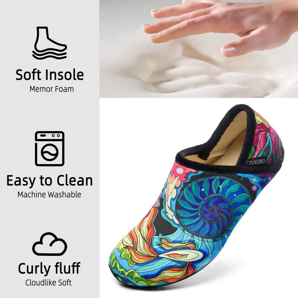 House Slippers for Women Men Indoor Barefoot Slippers Socks Furry Slip on House Shoes Cozy Comfy Slippers for Home Bedroom Travel Yoga - Love Salve 