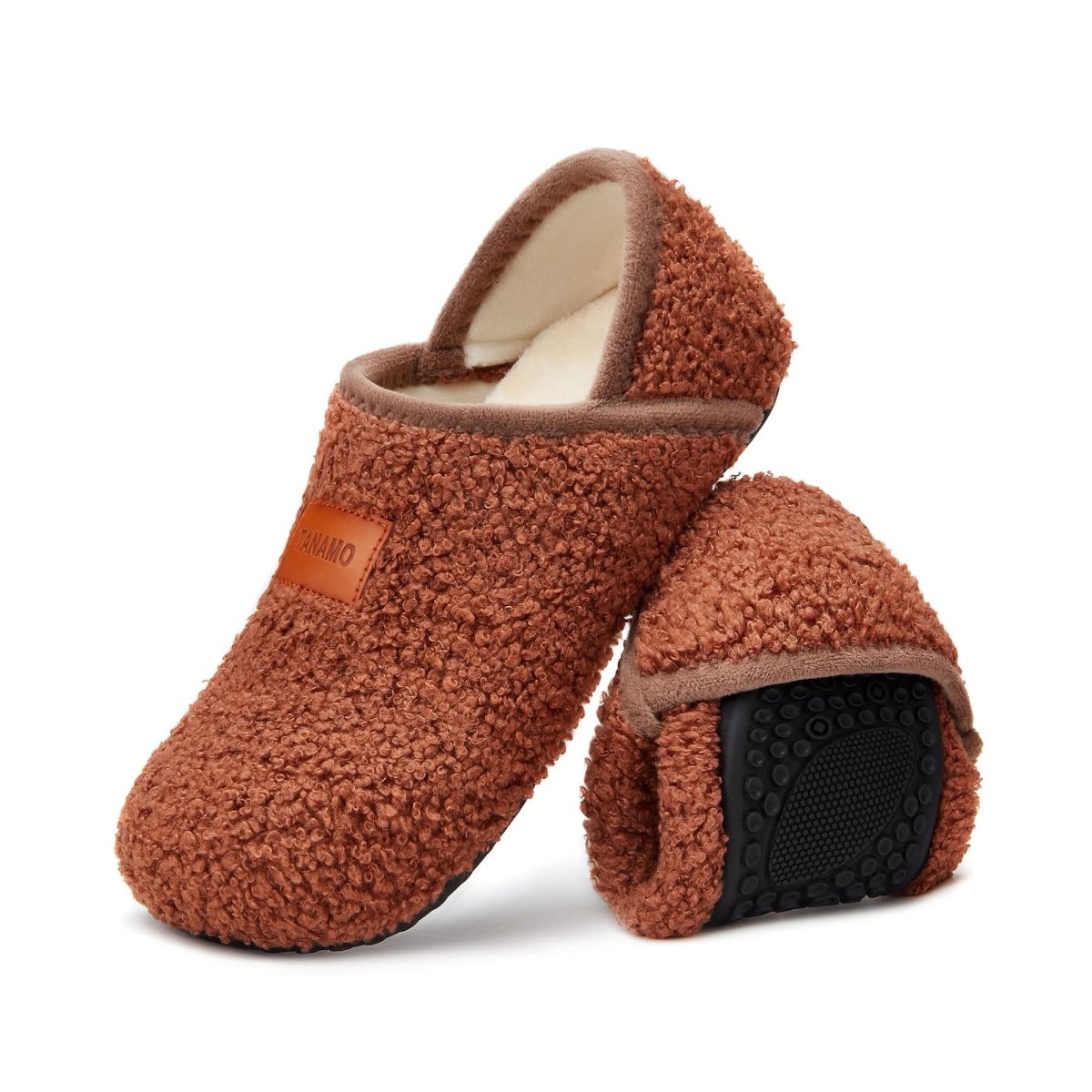 House Slippers for Women Men Indoor Barefoot Slippers Socks Furry Slip on House Shoes Cozy Comfy Slippers for Home Bedroom Travel Yoga - Love Salve 