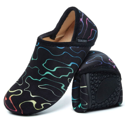 House Slippers for Women Men Indoor Barefoot Slippers Socks Furry Slip on House Shoes Cozy Comfy Slippers for Home Bedroom Travel Yoga - Love Salve 