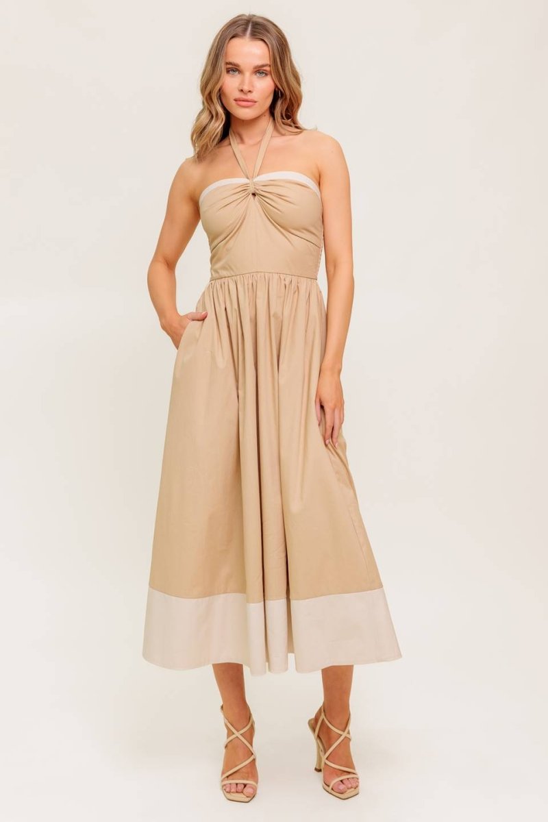 HYDRANGEA HAZE WOVEN MIDI DRESS - Love Salve