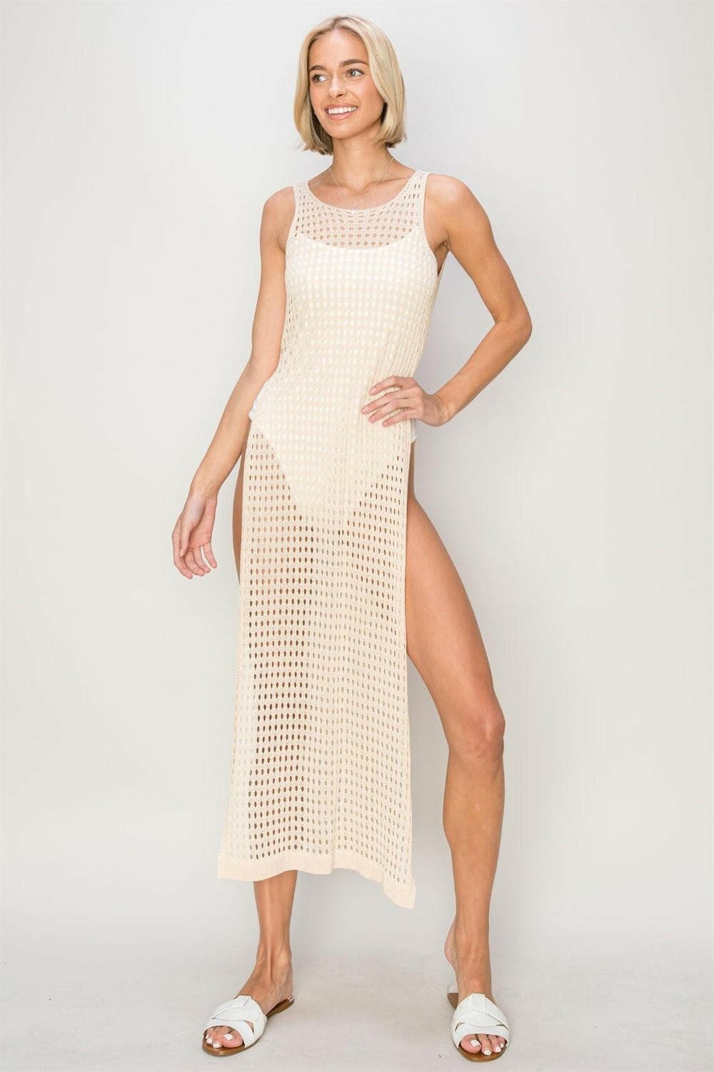 HYFVE Crochet Backless Cover Up Dress - Love Salve