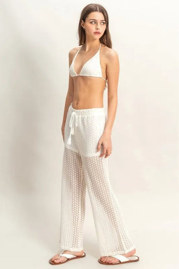 HYFVE Crochet Bra and Drawstring Pants Set - Love Salve