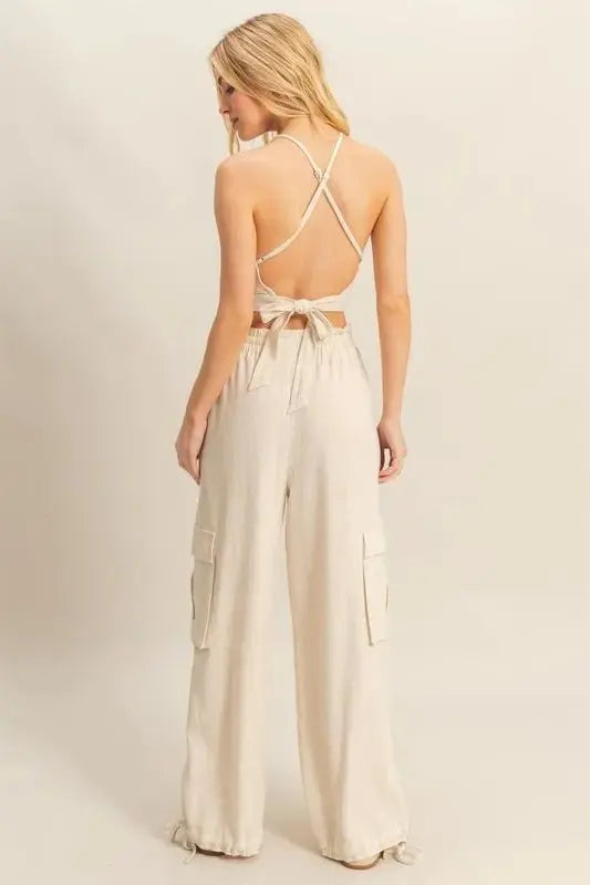 HYFVE Crop Top and Cargo Pants Set - Love Salve