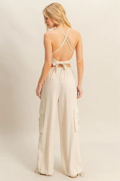 HYFVE Crop Top and Cargo Pants Set - Love Salve