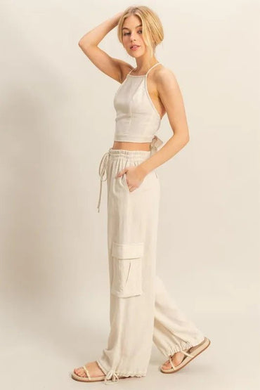 HYFVE Crop Top and Cargo Pants Set - Love Salve
