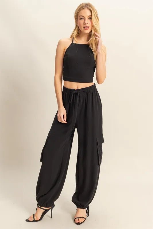 HYFVE Crop Top and Cargo Pants Set - Love Salve
