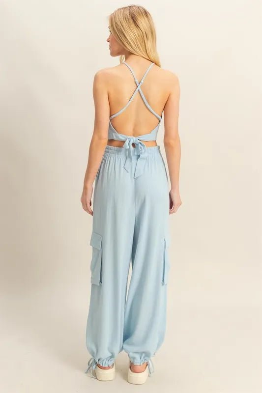 HYFVE Crop Top and Cargo Pants Set - Love Salve