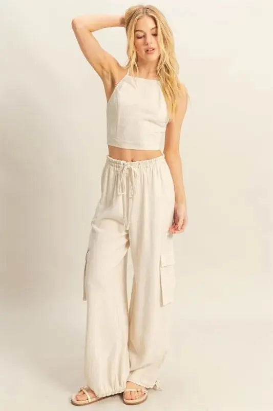 HYFVE Crop Top and Cargo Pants Set - Love Salve