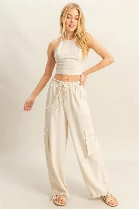 HYFVE Crop Top and Cargo Pants Set - Love Salve