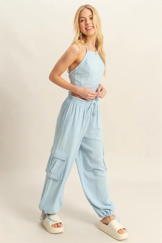 HYFVE Crop Top and Cargo Pants Set - Love Salve
