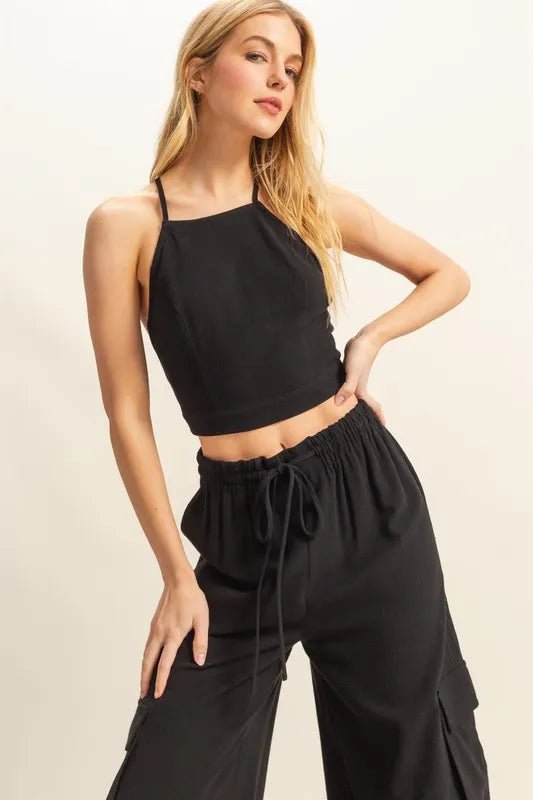 HYFVE Crop Top and Cargo Pants Set - Love Salve