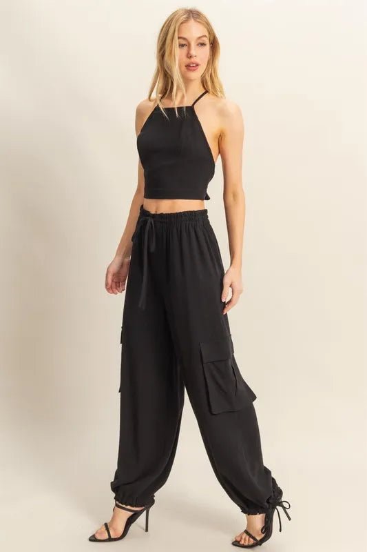 HYFVE Crop Top and Cargo Pants Set - Love Salve