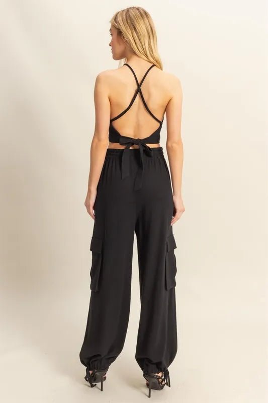 HYFVE Crop Top and Cargo Pants Set - Love Salve