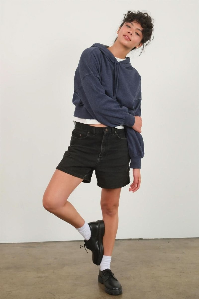 HYFVE Drop Shoulder Cropped Hoodie - Love Salve 