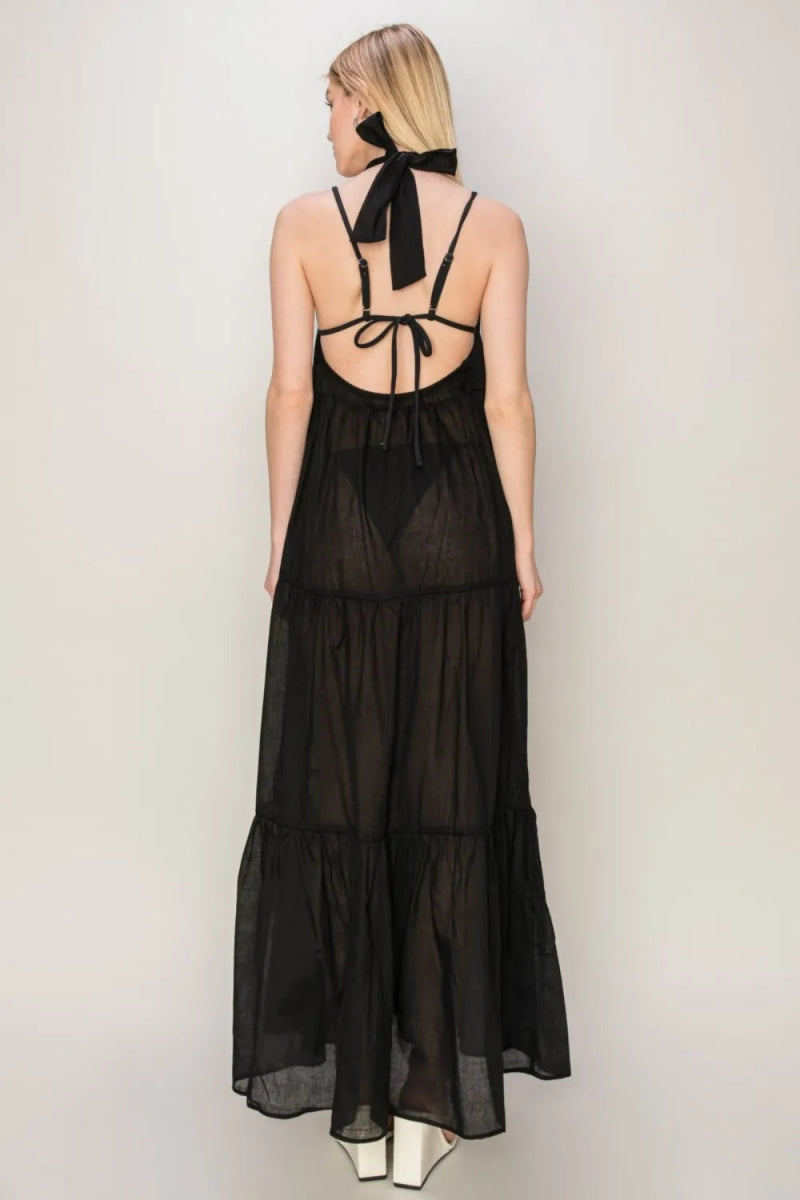 HYFVE Halter Neck Cover Up Maxi Dress for Warm Days and Tropical Getaways - Love Salve