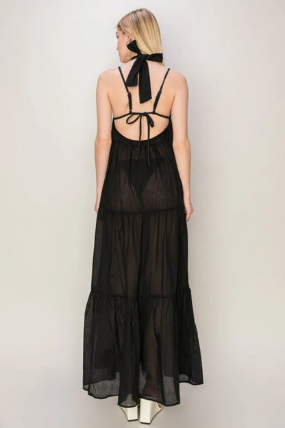 HYFVE Halter Neck Cover Up Maxi Dress for Warm Days and Tropical Getaways - Love Salve