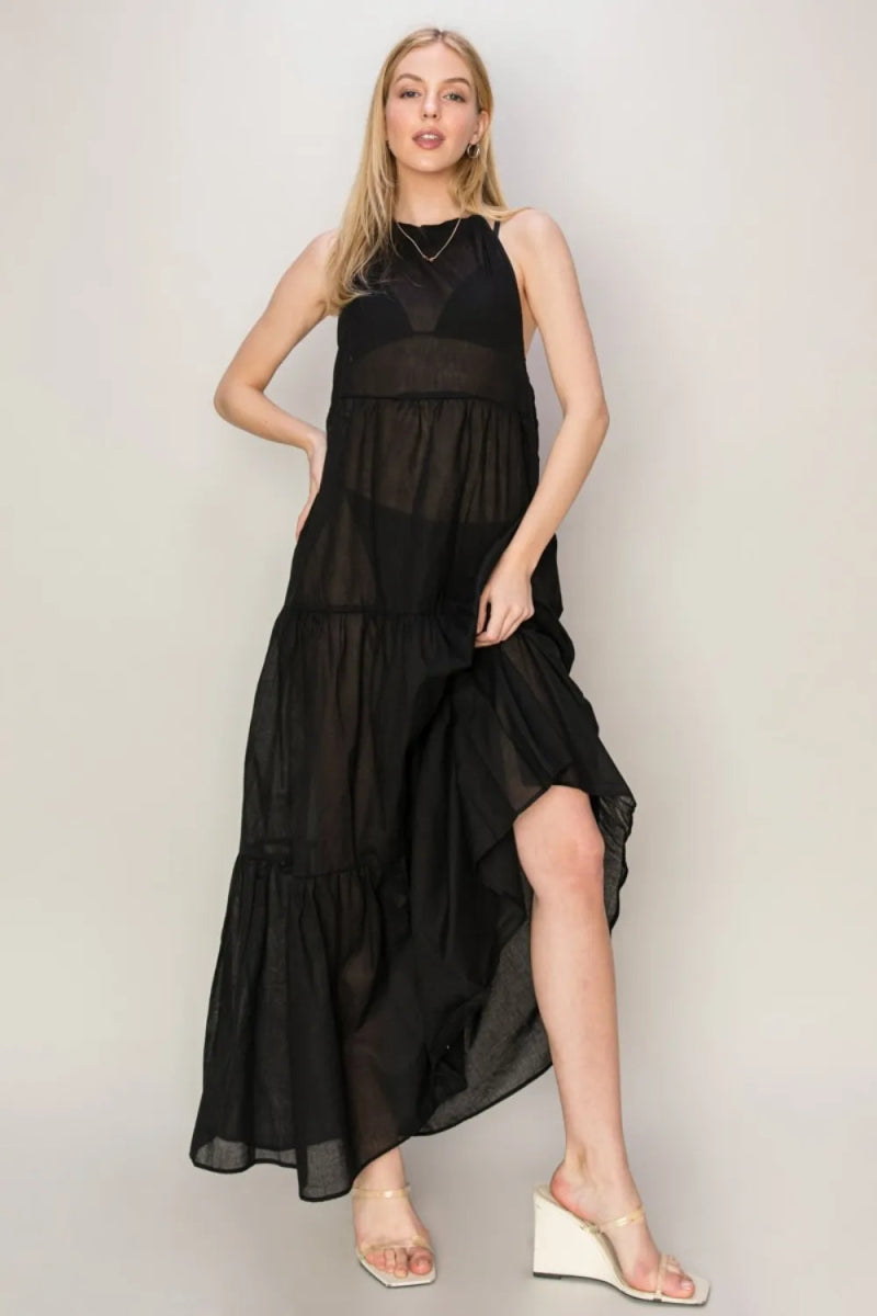 HYFVE Halter Neck Cover Up Maxi Dress for Warm Days and Tropical Getaways - Love Salve