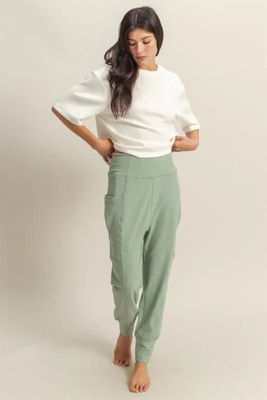 HYFVE High-Waist Pocket Detail Comfy Sweatpants for Women - Love Salve 