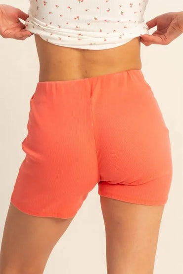 HYFVE High Waist Ribbed Fitted Biker Shorts for Women - Love Salve 