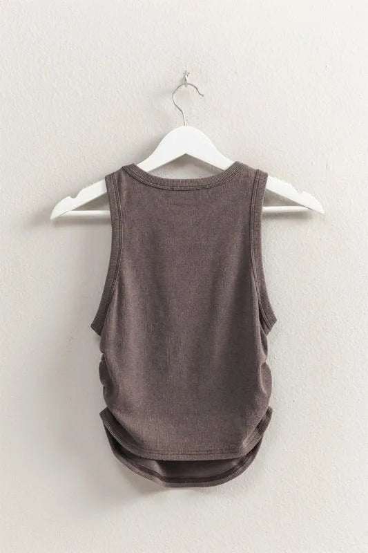 HYFVE Mineral Wash Rib Knit Tank for Casual Chic Style - Love Salve 