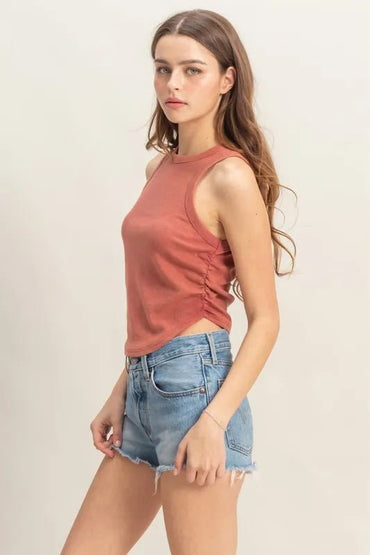 HYFVE Mineral Wash Rib Knit Tank - Trendy Wardrobe Staple - Love Salve 