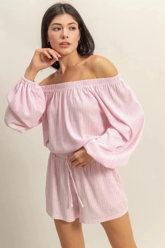 HYFVE Off Shoulder Top and Shorts Set - Love Salve