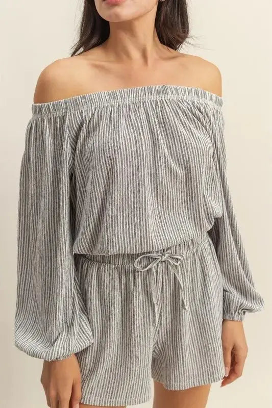 HYFVE Off Shoulder Top and Shorts Set - Love Salve