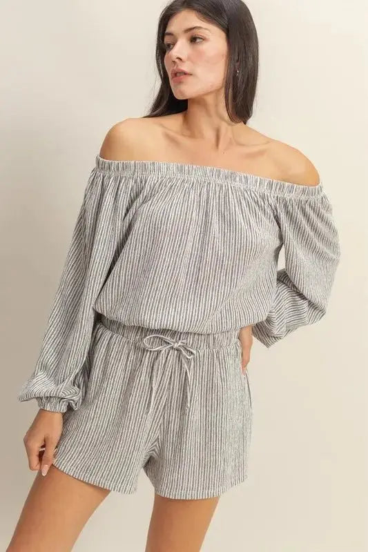 HYFVE Off Shoulder Top and Shorts Set - Love Salve