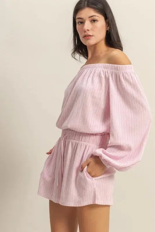 HYFVE Off Shoulder Top and Shorts Set - Love Salve