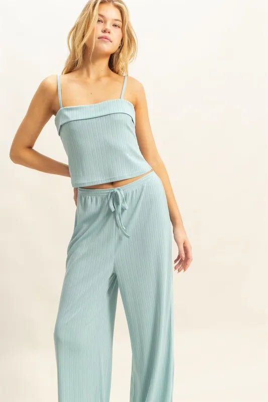 HYFVE Rib Knit Cami Top and Pants Set - Love Salve