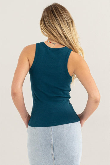 HYFVE Ribbed Round Neck Tank Top for Women Stylish Apparel - Love Salve 